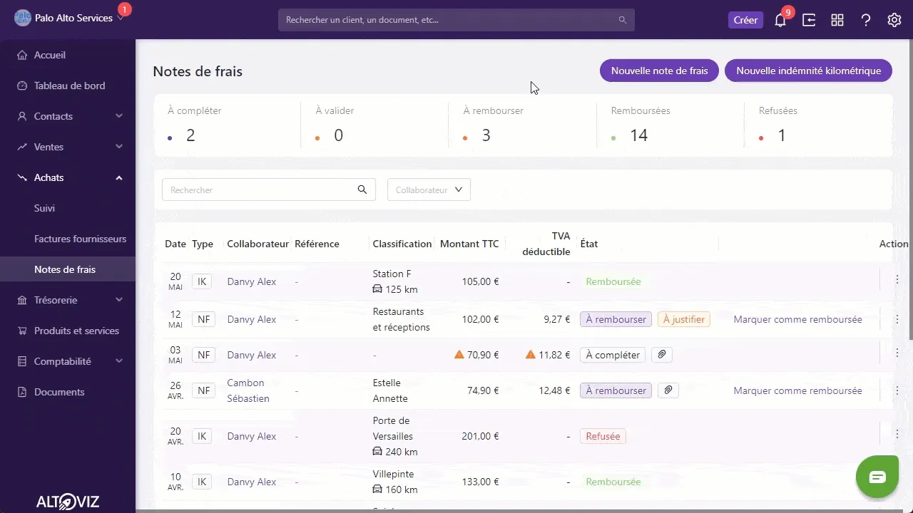 Saisie d’une note de frais assisté de l’intelligence artificielle