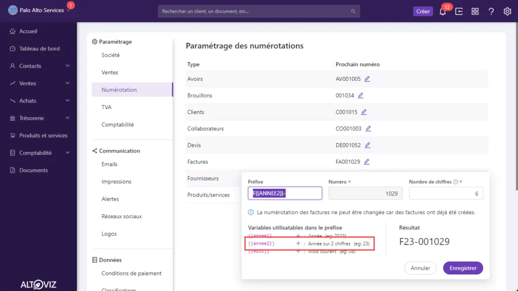 Format des comptes comptables fournisseurs