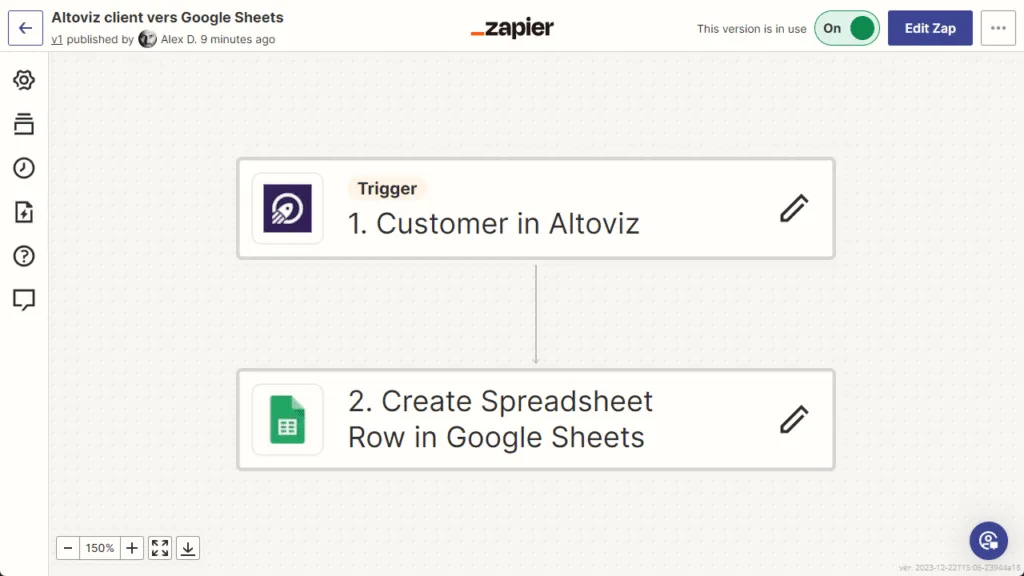 Connecteur Altoviz pour Zapier